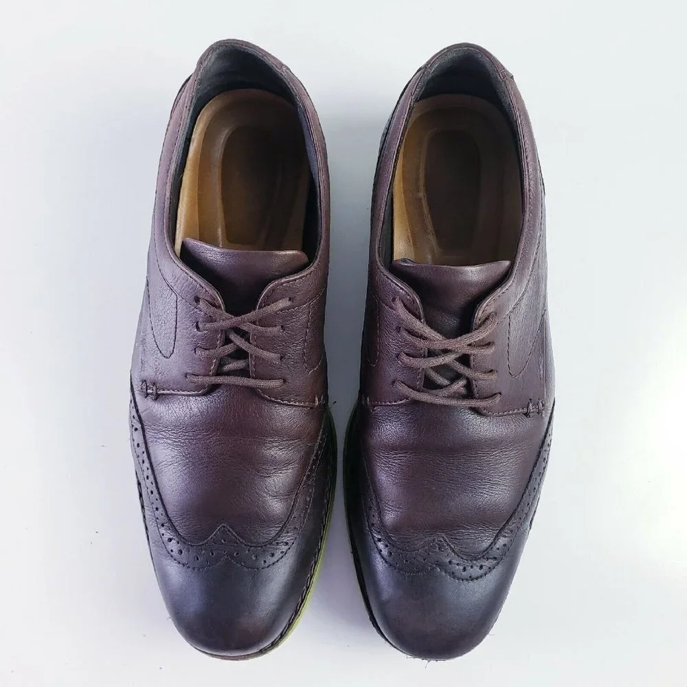 Johnston & Murphy Mens 9.5‎ Brown Leather Holden Wingtip Sneaker Loafer Casual
